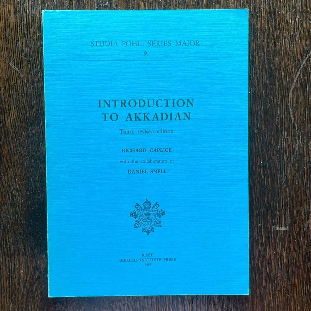 Introduction to Akkadian, 3rd revised ed. Richard Caprice & Daniel Snell, c1988